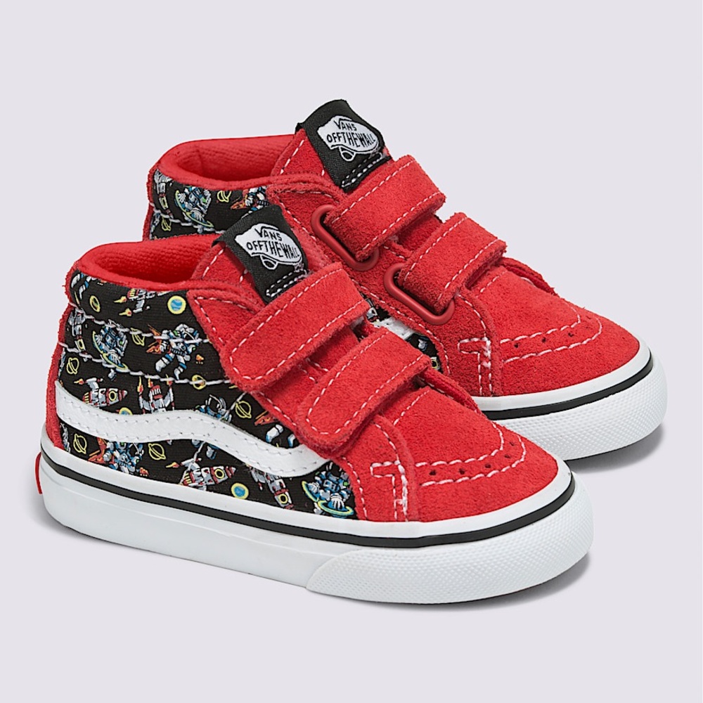 Vans Toddler DJ Rocket Jam Robot Black/Red/Multi Sk8 High-Top Sneakers Size 4.0